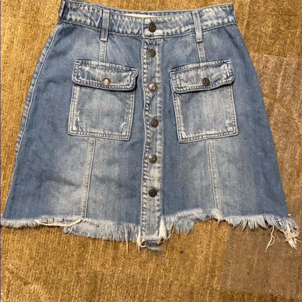 ~Hidden Jeans~ Light Wash Mini-Skirt